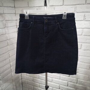Tommy Bahama Ladies Size 4 Dark Blue Wash A-line Short Jean Skirt
